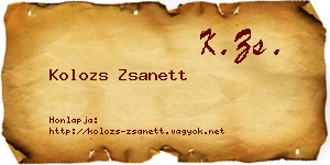 Kolozs Zsanett névjegykártya