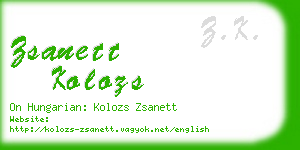 zsanett kolozs business card